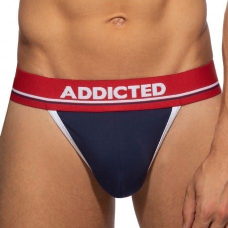 Addicted String Basic Colors Coton Bleu Marine - Rouge