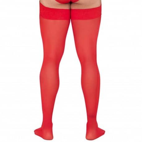 Bas en Résille Rouges
