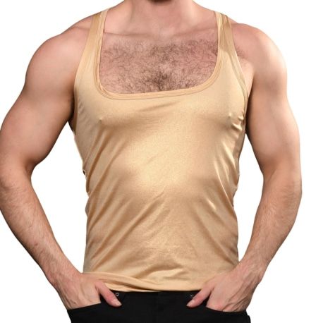 Andrew Christian Débardeur Shimmer Champagne
