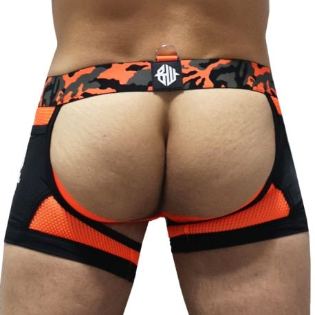  Boxer Jock Chock Neo Camo Orange Fluo
