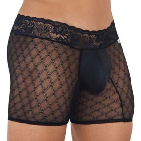  Boxer Long Dentelle Noir