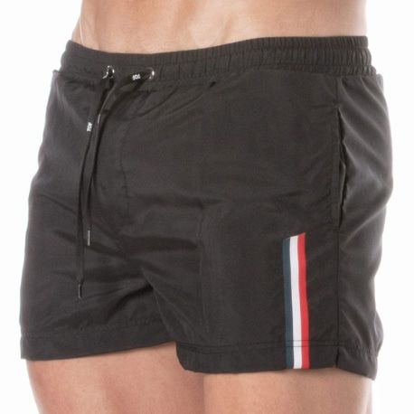 TOF Paris Mid-Thigh Swim Shorts - Black