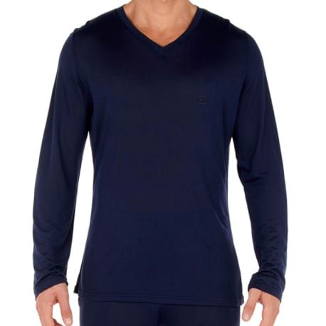 HOM T-Shirt Cocooning Modal Bleu Marine