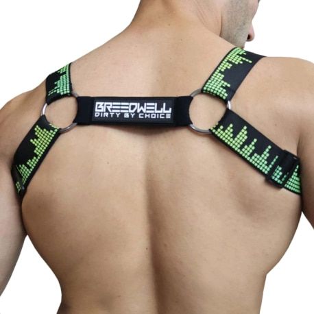  Equalizer Bulldog Harness - Black - Neon Green