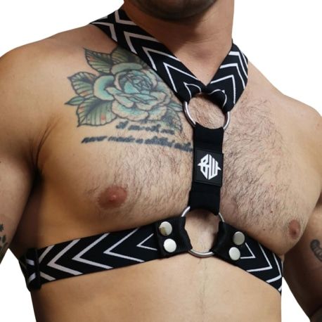  Dickmatized Harness - Black - White