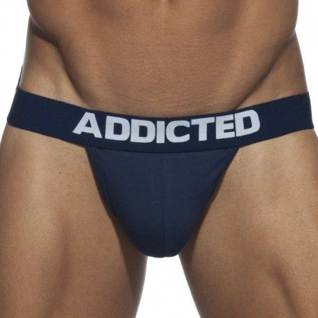 Addicted Lot de 3 Strings Basic Noir - Marine - Rouge