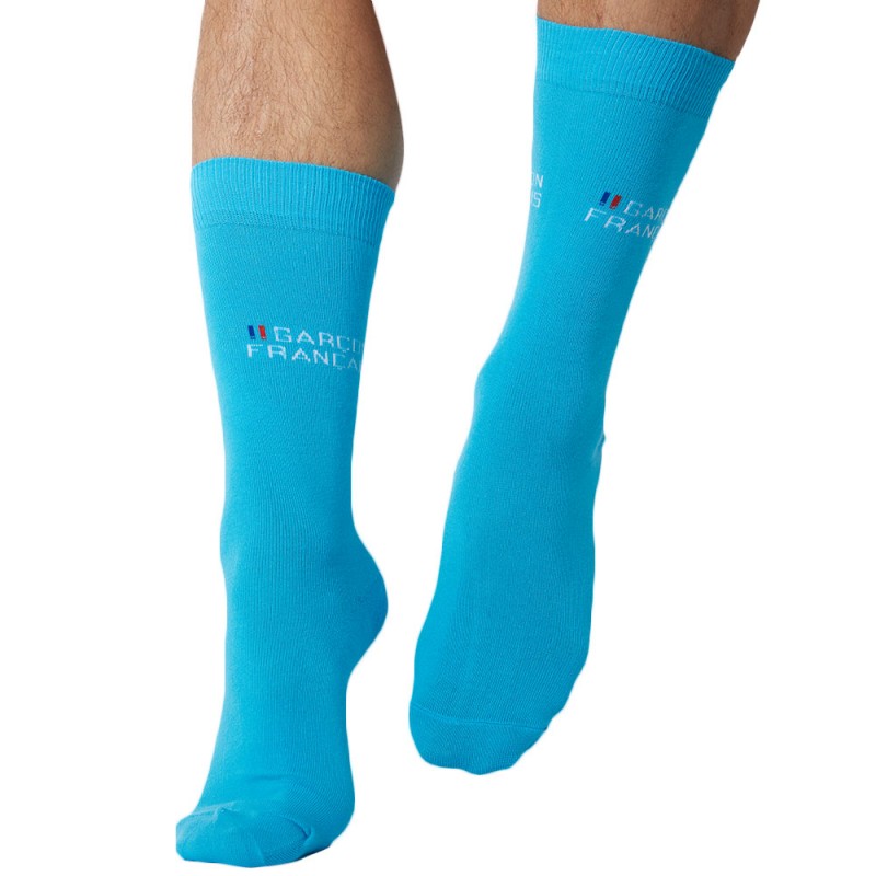 Garçon Français Chaussettes Bleu Turquoise