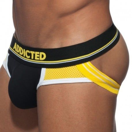 Addicted Jock Strap Push Up Sport Noir