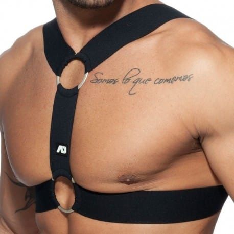 AD Fetish Harnais Double Ring Noir