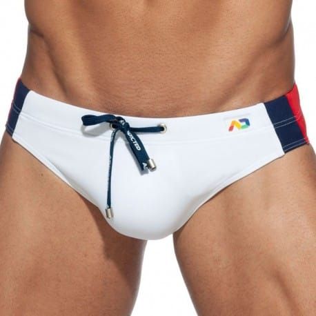 Addicted Slip de Bain Basic Stripes Blanc