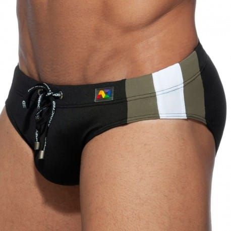 Addicted Slip de Bain Basic Stripes Noir