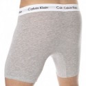 Calvin Klein Lot de 3 Boxers Longs Cotton Stretch Noir - Blanc - Gris