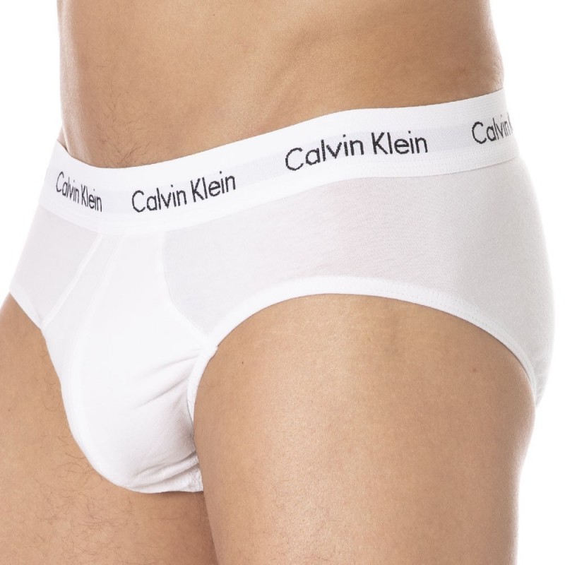Calvin Klein Lot de 3 Slips Cotton Stretch Bleu - Blanc - Rouge