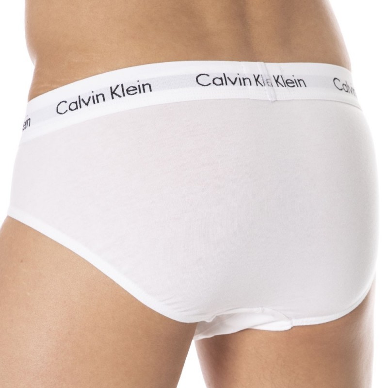 Calvin Klein 3-Pack Cotton Stretch Briefs - Blue - White - Red