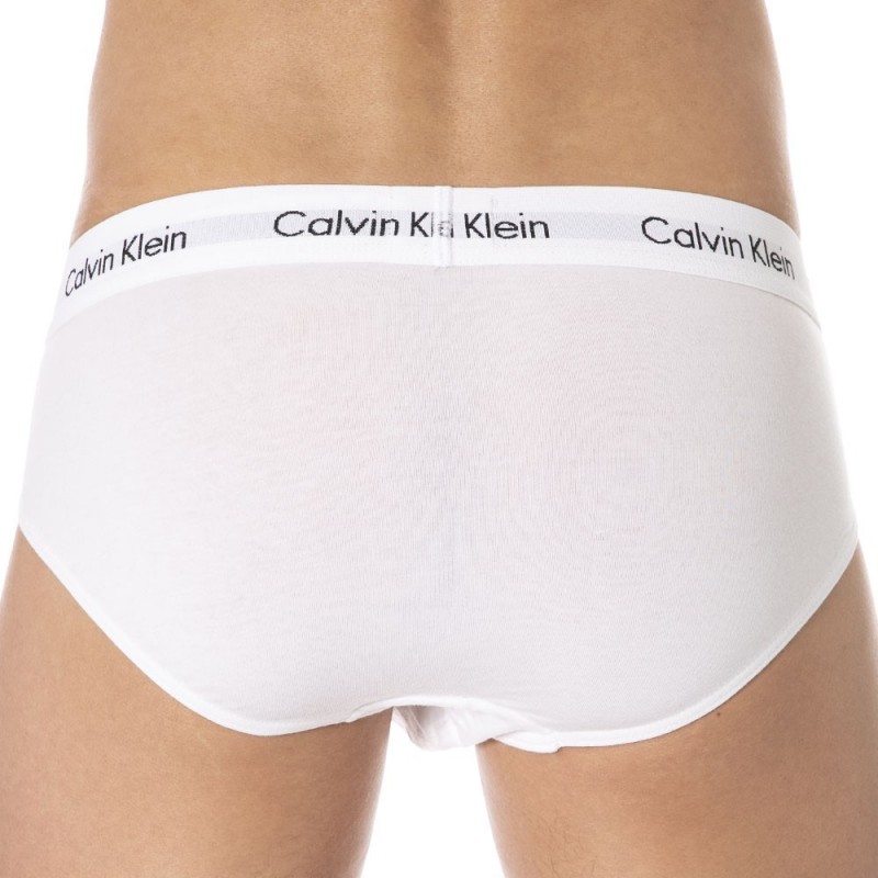 Calvin Klein Lot de 3 Slips Cotton Stretch Bleu - Blanc - Rouge