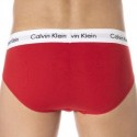 Calvin Klein Lot de 3 Slips Cotton Stretch Bleu - Blanc - Rouge