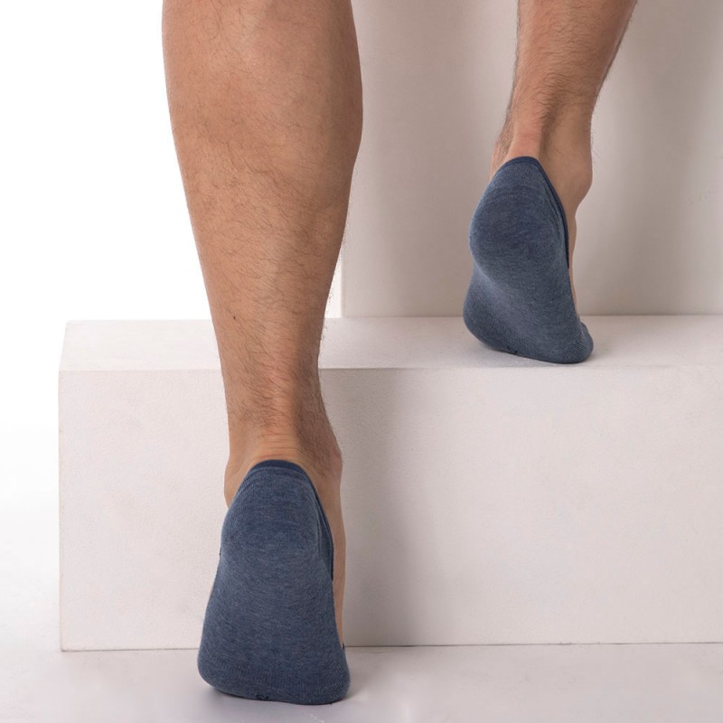 Calvin Klein Lot de 2 Paires de Chaussettes Invisibles Luca Marine - Denim