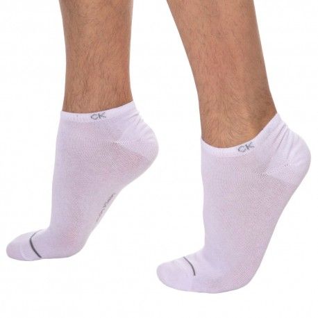 Calvin Klein Lot de 3 Paires de Socquettes Thomas Blanches