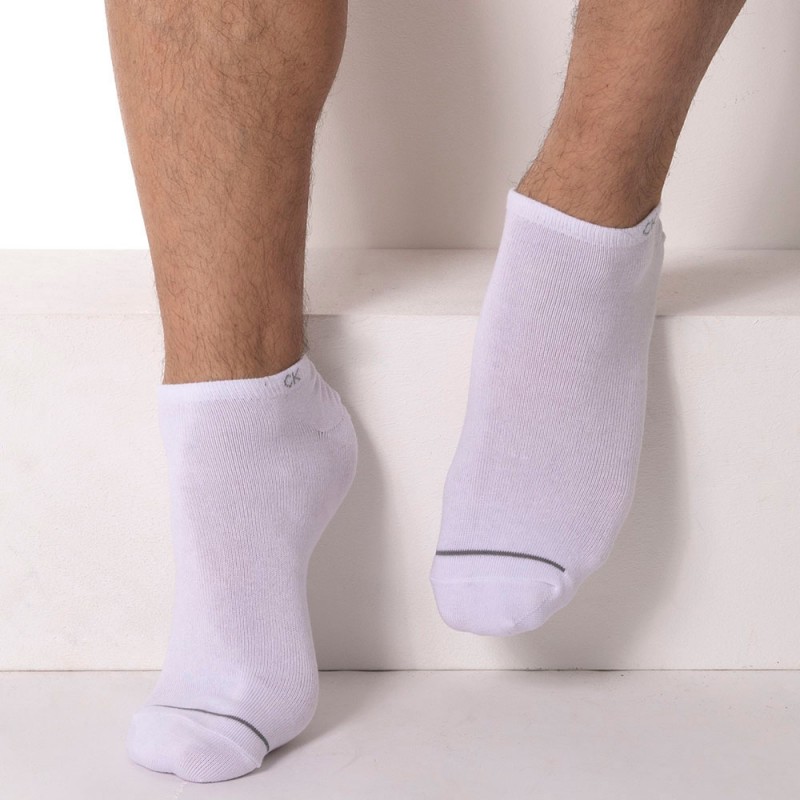 Calvin Klein Lot de 3 Paires de Socquettes Thomas Blanches