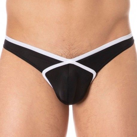 Doreanse String Sexy Contrast Noir