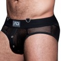 AD Fetish Slip Empty Bottom Mesh Mixed Noir