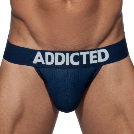 Addicted Jockstrap Push Up Mesh Marine