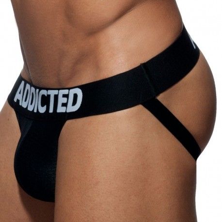 Addicted Push Up Mesh Jock - Black