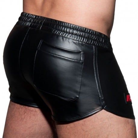 AD Fetish Short Rocky Double Stripe Noir - Rouge