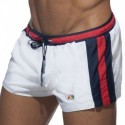 Addicted Short de Bain Basic Stripes Blanc