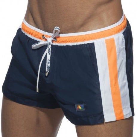 Addicted Short de Bain Basic Stripes Marine