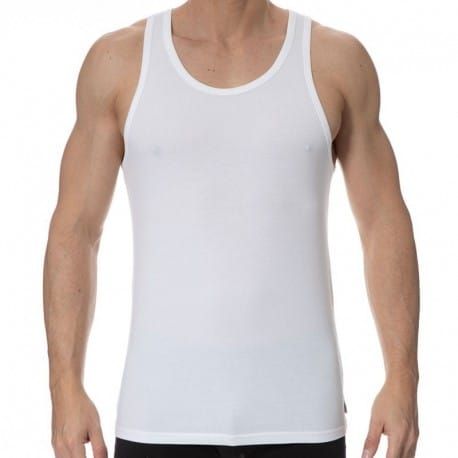 Calvin Klein Lot de 2 Débardeurs Modern Cotton Stretch Blancs