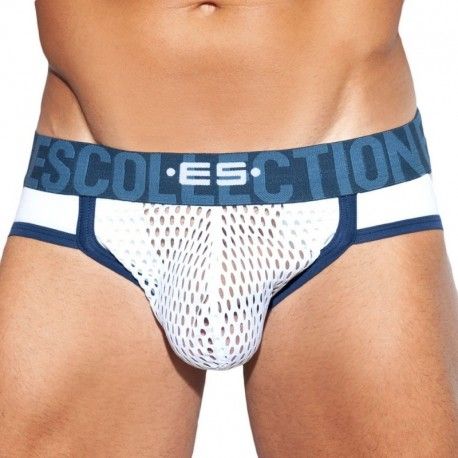 ES Collection Jock Strap Open Mesh Blanc