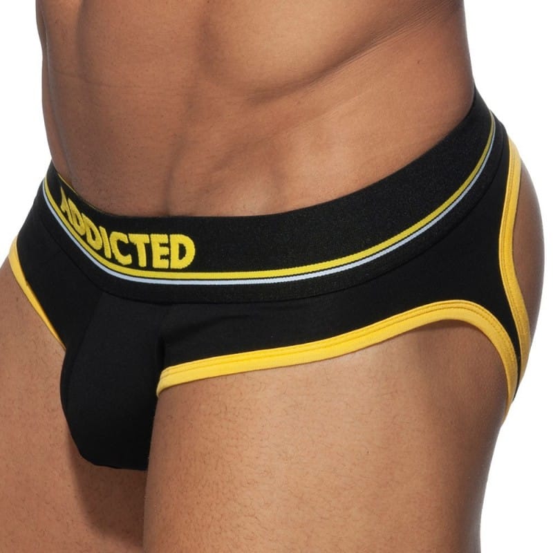 Addicted Basic Colors Empty Bottom Brief - Black