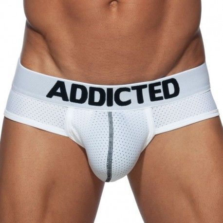 Addicted Slip Push Up Mesh Blanc