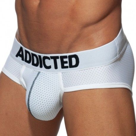 Addicted Slip Push Up Mesh Blanc