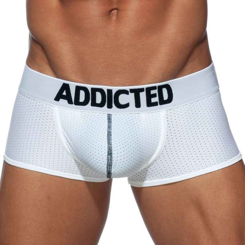 Addicted Boxer Court Push Up Mesh Blanc