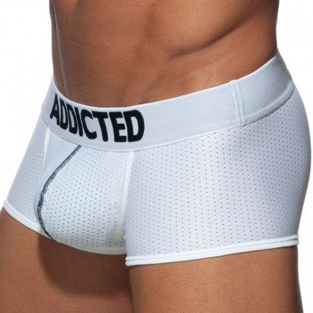 Addicted Boxer Court Push Up Mesh Blanc