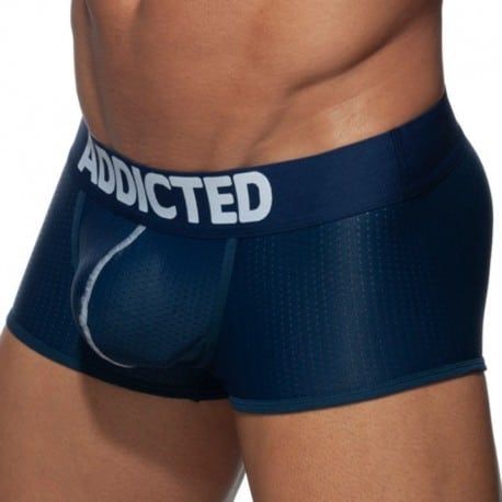 Addicted Boxer Court Push Up Mesh Bleu Marine