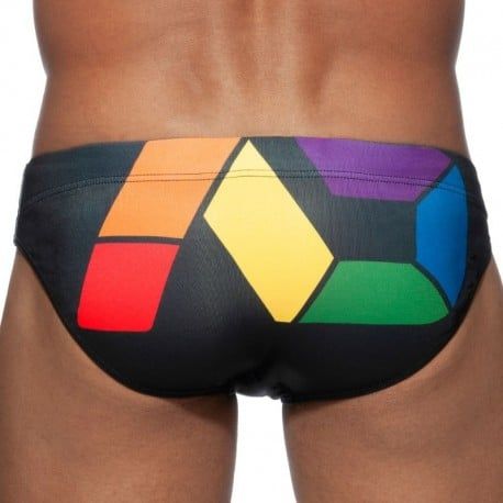 Addicted Slip de Bain AD Rainbow Noir