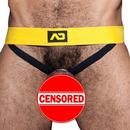 AD Fetish Double Jock Strap Cockring Jaune