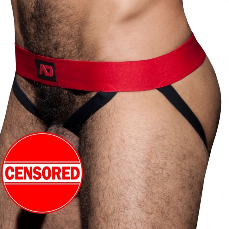 AD Fetish Double Jock Strap Cockring Rouge