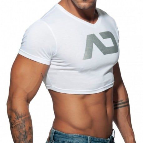 Addicted T-Shirt Crop AD Blanc