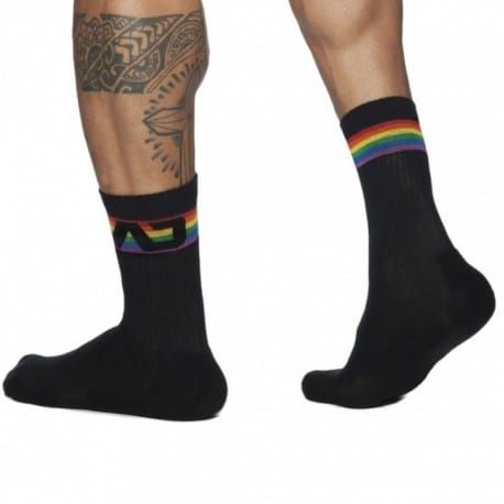 Addicted Chaussettes AD Rainbow Noires