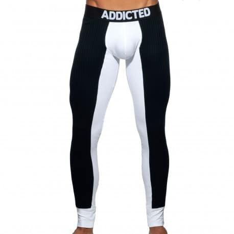 Combi Rib Long John - White - Black