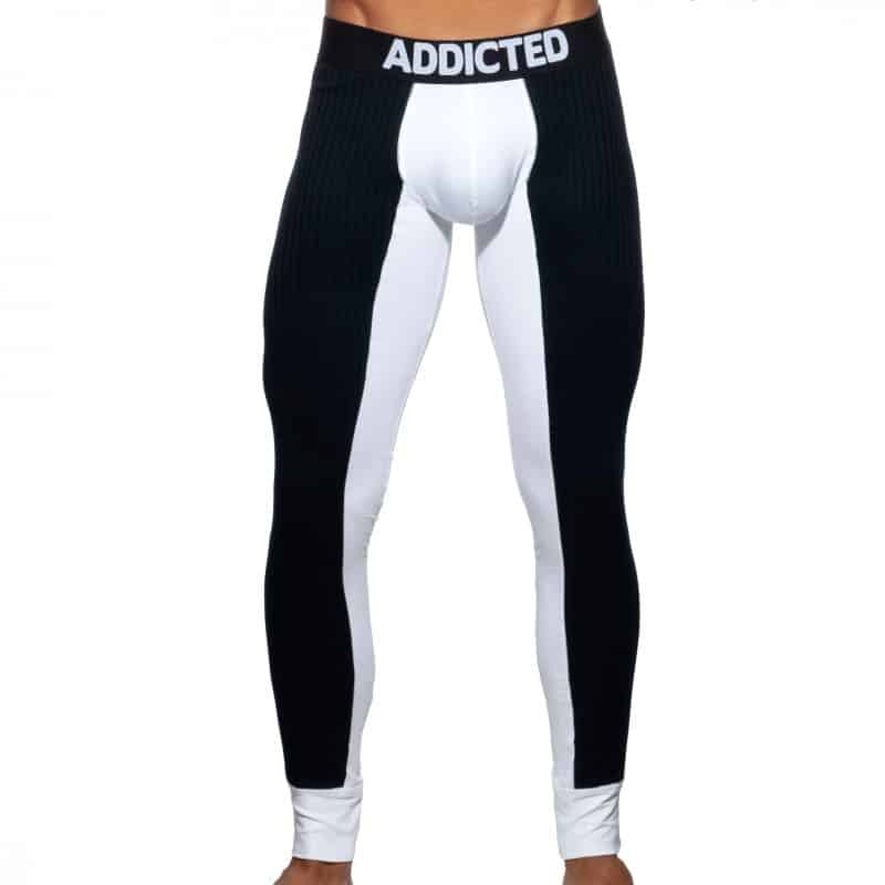 Combi Rib Long John - White - Black