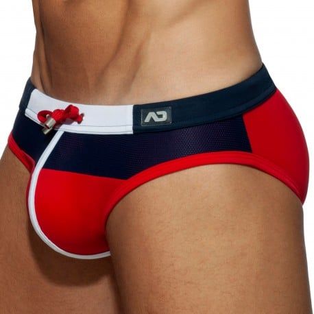 Addicted Slip de Bain Spike Marine - Rouge