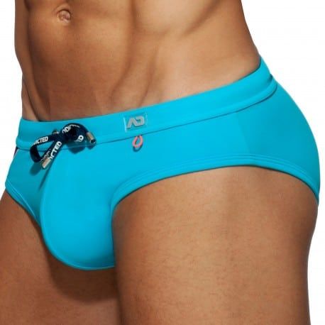 Addicted Slip de Bain Racing Side Bleu Turquoise