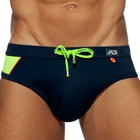 Addicted Slip de Bain Racing Side Bleu Marine