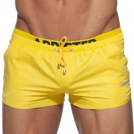 Addicted Short de Bain Double Waistband Jaune