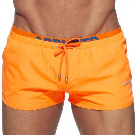 Addicted Short de Bain Double Waistband Orange
